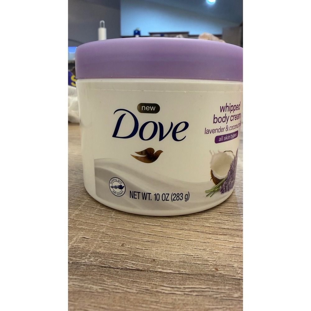 Dove Whipped Body Cream Lavender & Coconut Milk 10 oz All Skin Types Moisturizer
